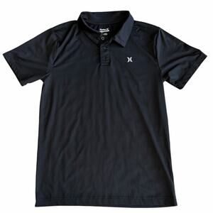 HURLEY Boys Black Performance Polo Size 14/16